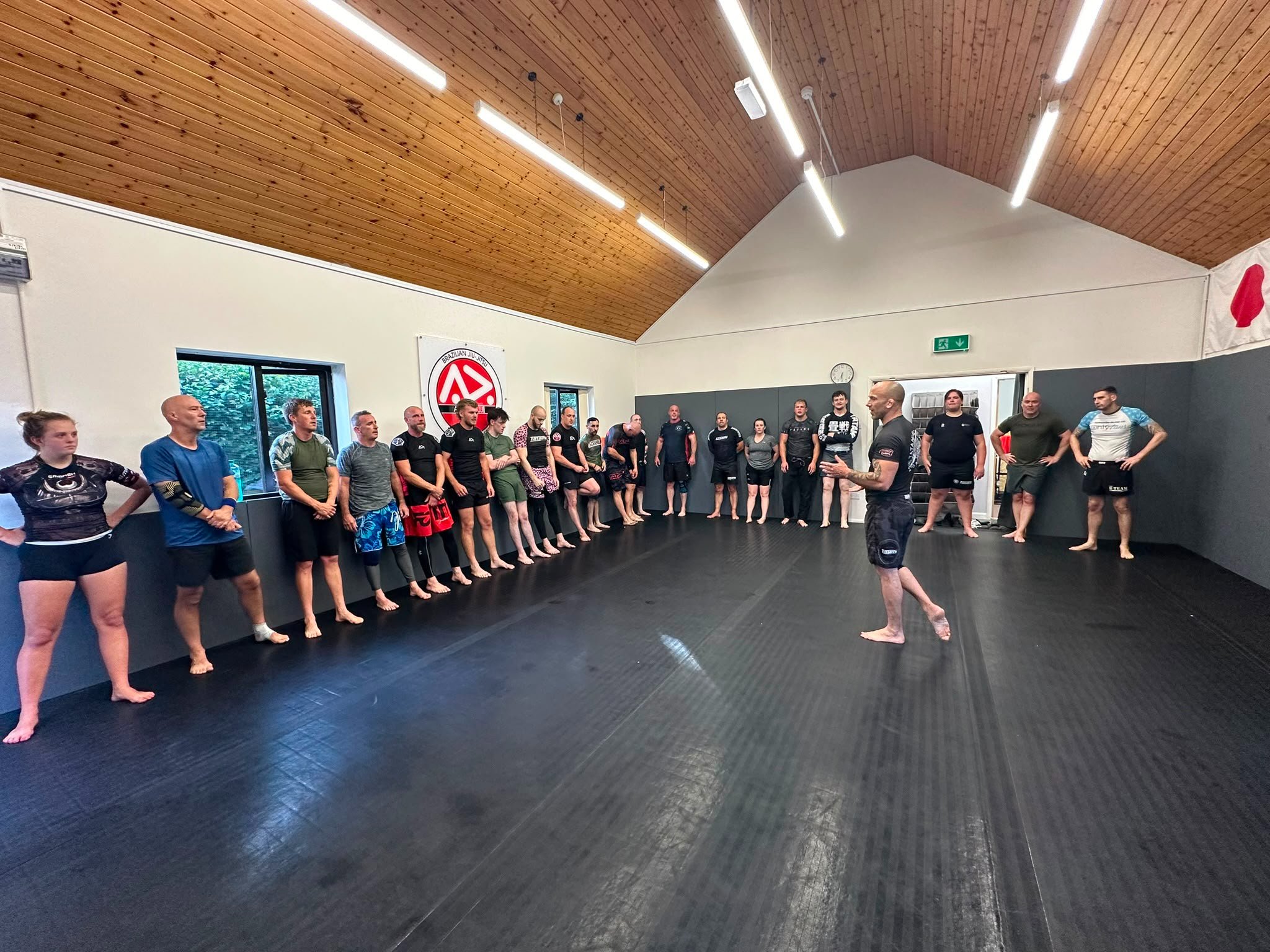Coach addressing the class at Alton BJJ