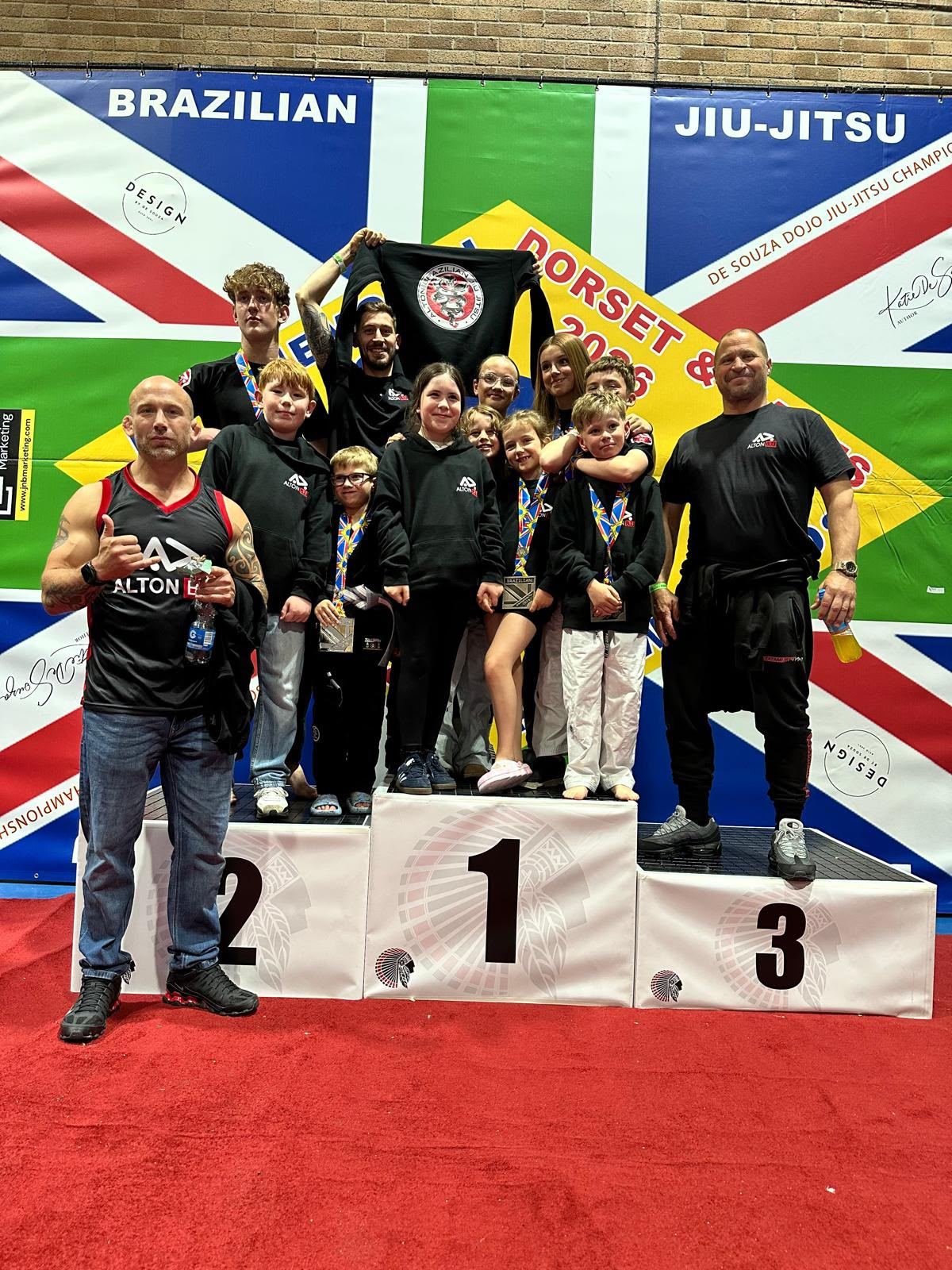 Alton BJJ kids on the competition podium